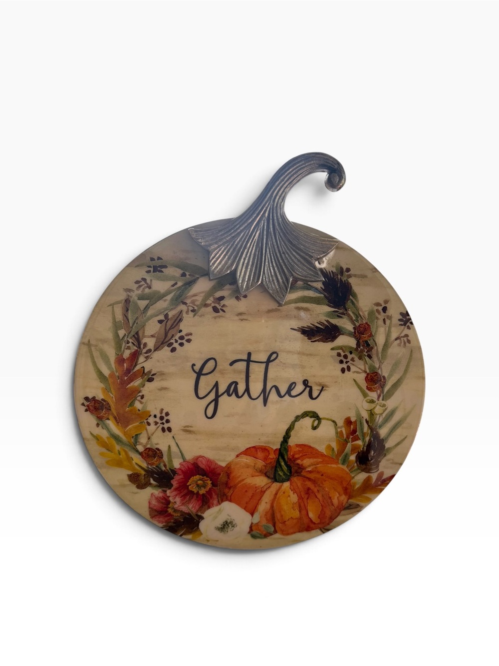 Gather Pumpkin Floral Fall Farmhouse Tabletop Decor - Picture 3 of 8